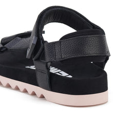Load image into Gallery viewer, Sandal Tooth Wedge - Black &amp; Pink
