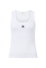 Load image into Gallery viewer, Zoe Contour Ribbed Scoop Tank - White
