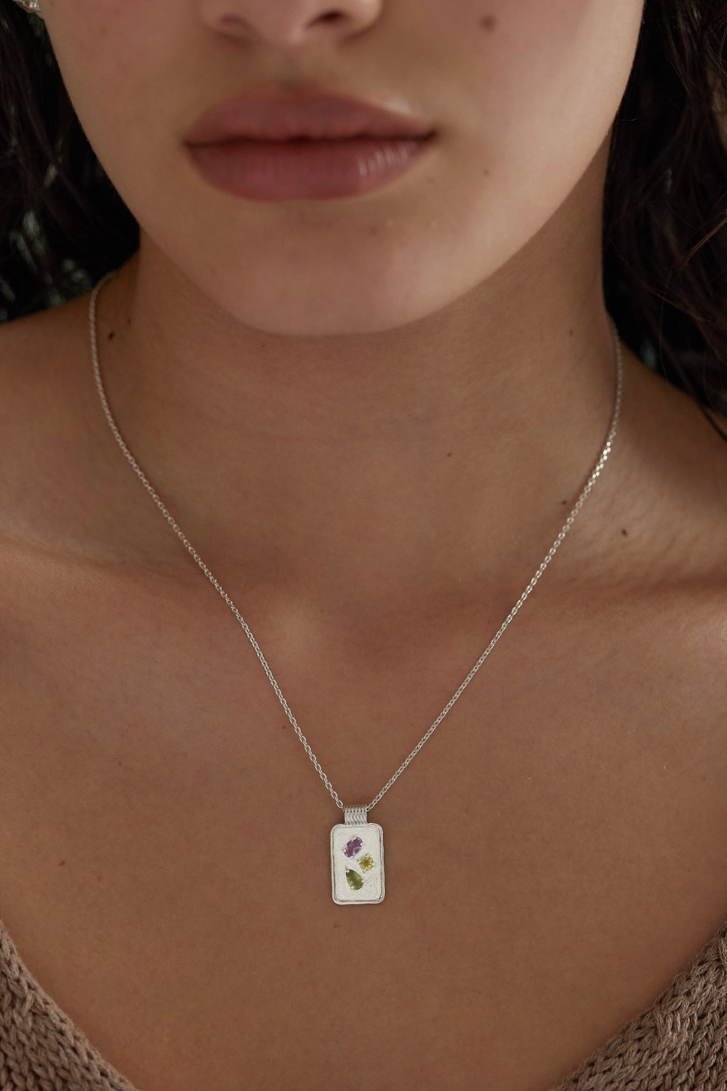 Dea Amulet Silver Necklace