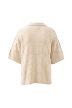 Load image into Gallery viewer, Demi Diamond Knit Tee - Ecru
