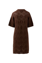 Load image into Gallery viewer, Daisy Diamond Knit Mini Dress - Chocolate
