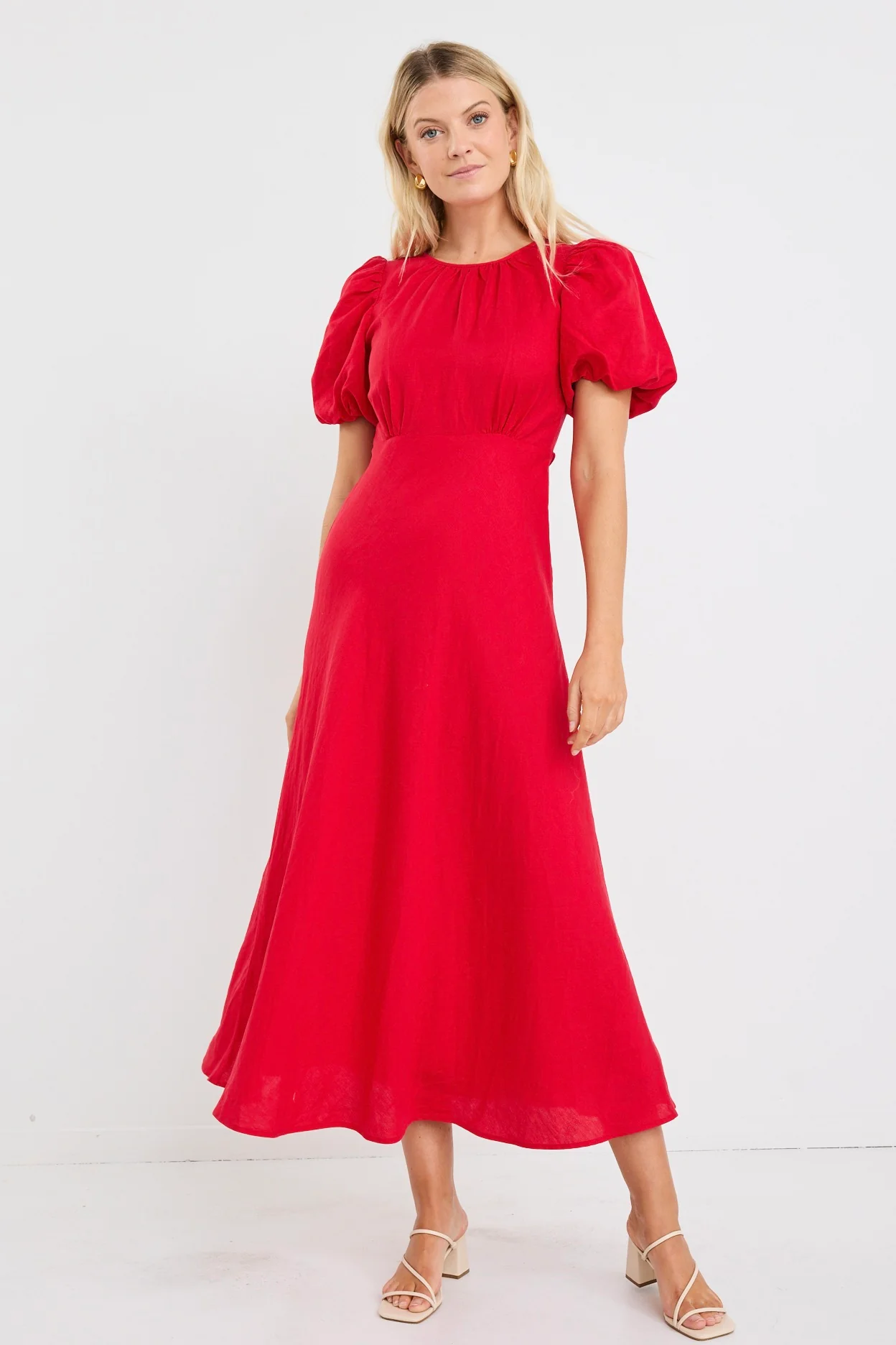 Stage Floaty Maxi Dress - Cherry