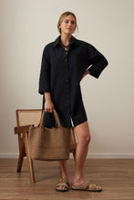 Load image into Gallery viewer, Anna Shirt Dress - Black
