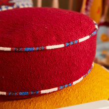 Load image into Gallery viewer, Delana Round Cushion - Crimson
