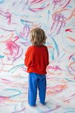 Load image into Gallery viewer, Organic Striped Milano Knit Pants - Cobalt
