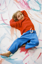 Load image into Gallery viewer, Organic Striped Milano Knit Pants - Cobalt
