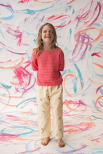 Load image into Gallery viewer, Organic Denim Wild Flower Embroidery Pant - Milk
