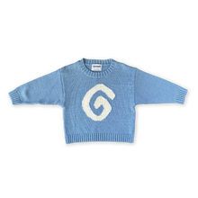 Load image into Gallery viewer, Organic Swirl Intarsia Knit Pull Over - Duck Egg
