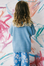 Load image into Gallery viewer, Organic Swirl Intarsia Knit Pull Over - Duck Egg
