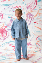 Load image into Gallery viewer, Organic Canvas Utility Pocket Pant - Duck Egg
