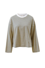 Load image into Gallery viewer, Beau Long Sleeve Slouchy Tee - Navy/Butter/Stone Strip
