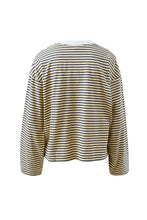 Load image into Gallery viewer, Beau Long Sleeve Slouchy Tee - Navy/Butter/Stone Strip

