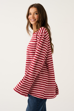 Load image into Gallery viewer, Harley Long Sleeve Tee - Plum Stripe
