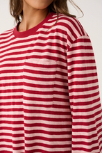 Load image into Gallery viewer, Harley Long Sleeve Tee - Plum Stripe
