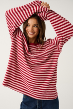Load image into Gallery viewer, Harley Long Sleeve Tee - Plum Stripe
