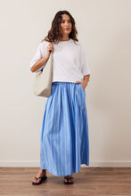 Load image into Gallery viewer, Florence Maxi Skirt - Oxford Blue Stripe
