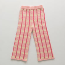Load image into Gallery viewer, Cotton Check Knit Pant - Peony
