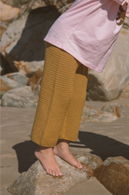 Load image into Gallery viewer, Organic Open Knit Pants - Mustard
