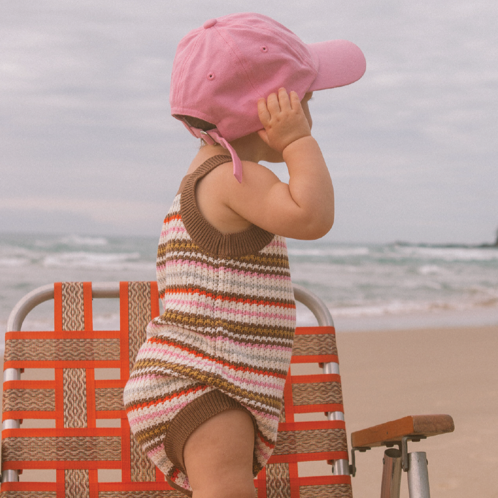 Organic Sunshine Stripe Knit Romper