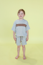 Load image into Gallery viewer, Organic Striped Ribbed Knit Shorts
