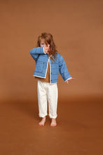 Load image into Gallery viewer, Quilted Reversible Jacket - Denim &amp; Garden
