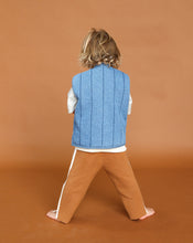 Load image into Gallery viewer, Quilted Reversible Vest - Denim &amp; Paint
