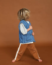 Load image into Gallery viewer, Quilted Reversible Vest - Denim &amp; Paint
