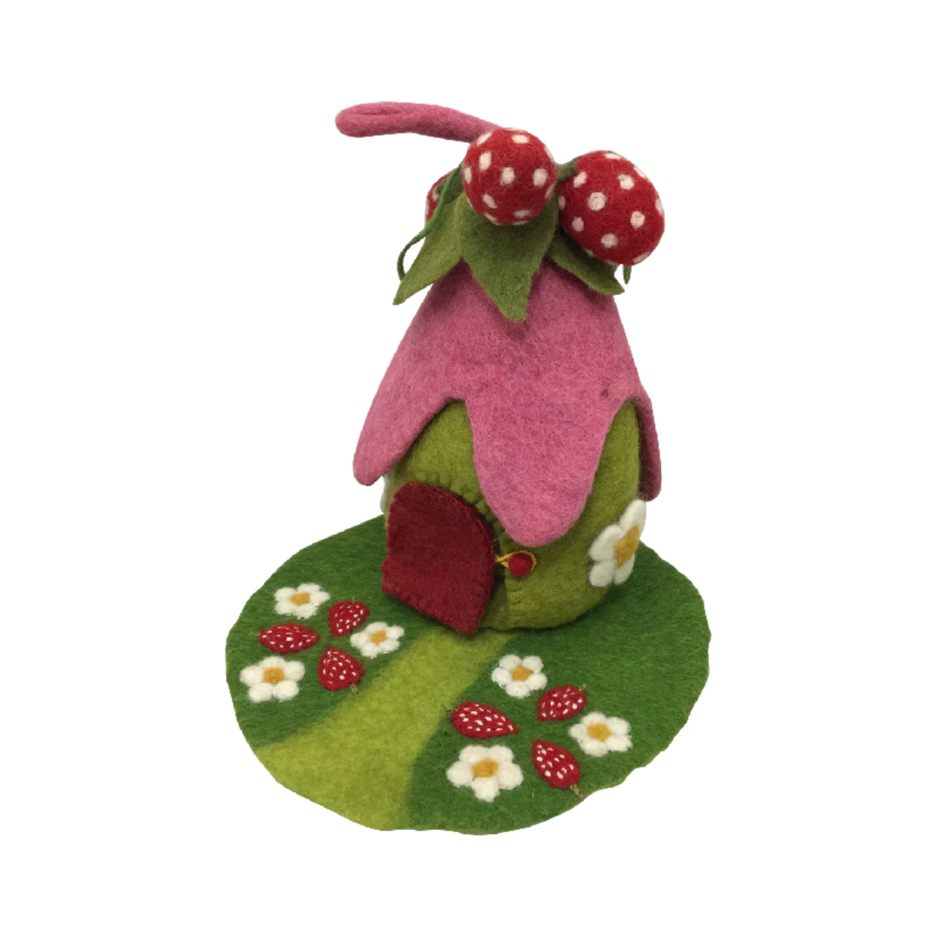 Papoose Toys | Felt Strawberry Fairy House & Mat